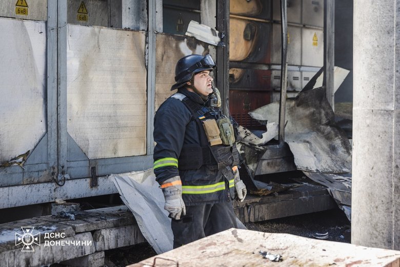 A Russian FPV drone attacked an energy facility in the Kramatorsk district