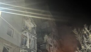 Удар российского КАБа по дому в Херсоне