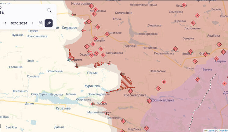 Enemy fully occupied Krasnohorivka and advanced near Hirnyk and Liubymivka - DeepState. MAP