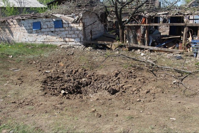 Aftermath of Troitske artillery attack by Russias hybrid forces 09