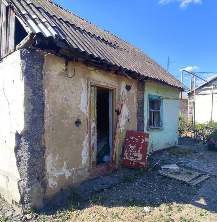 Shelling of the Nikopol district on 22 May