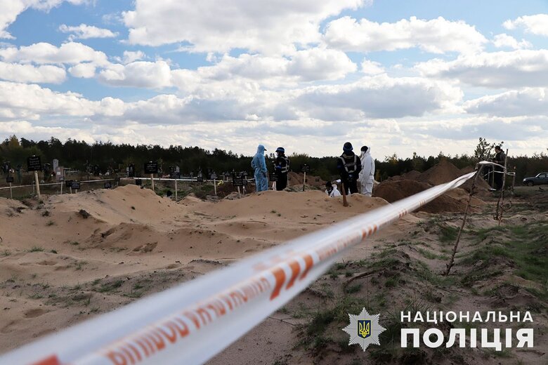 Завершено ексгумацію на місці масового захоронення військових ЗСУ в Лимані, - Нацполіція 01