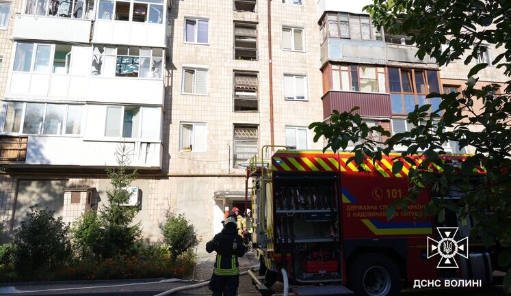 Consequences of Russian attack on high-rise building in Lutsk. PHOTOS