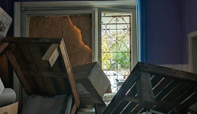 Red Cross office damaged following Russian strike on Kherson. PHOTOS