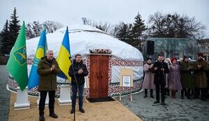 With support of Embassy of Kazakhstan, "yurt of invincibility" was installed in Kharkiv. PHOTOS