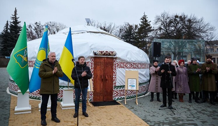 With support of Embassy of Kazakhstan, "yurt of invincibility" was installed in Kharkiv. PHOTOS