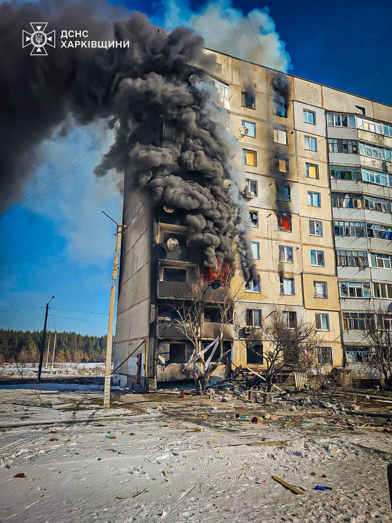 Последствия обстрела Ковшаровки