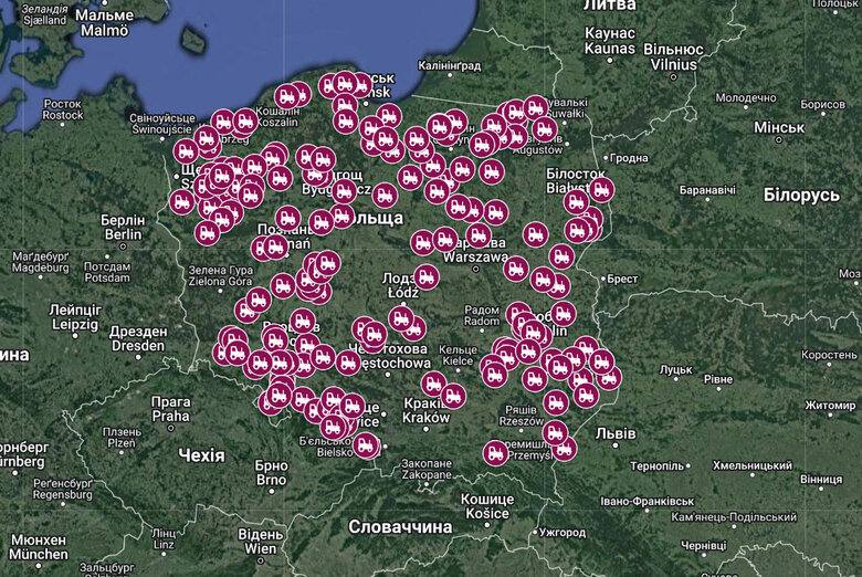 Акція протестів польських фермерів