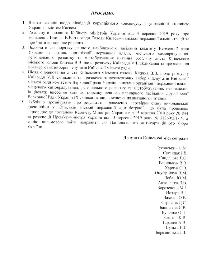 18 депутатів Київради зі 120 попросили Зеленського звільнити Кличка 02