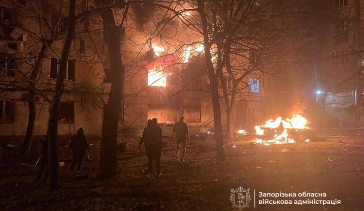 Russian strike on Zaporizhzhia on 25 November: five people hospitalised, one man in serious condition