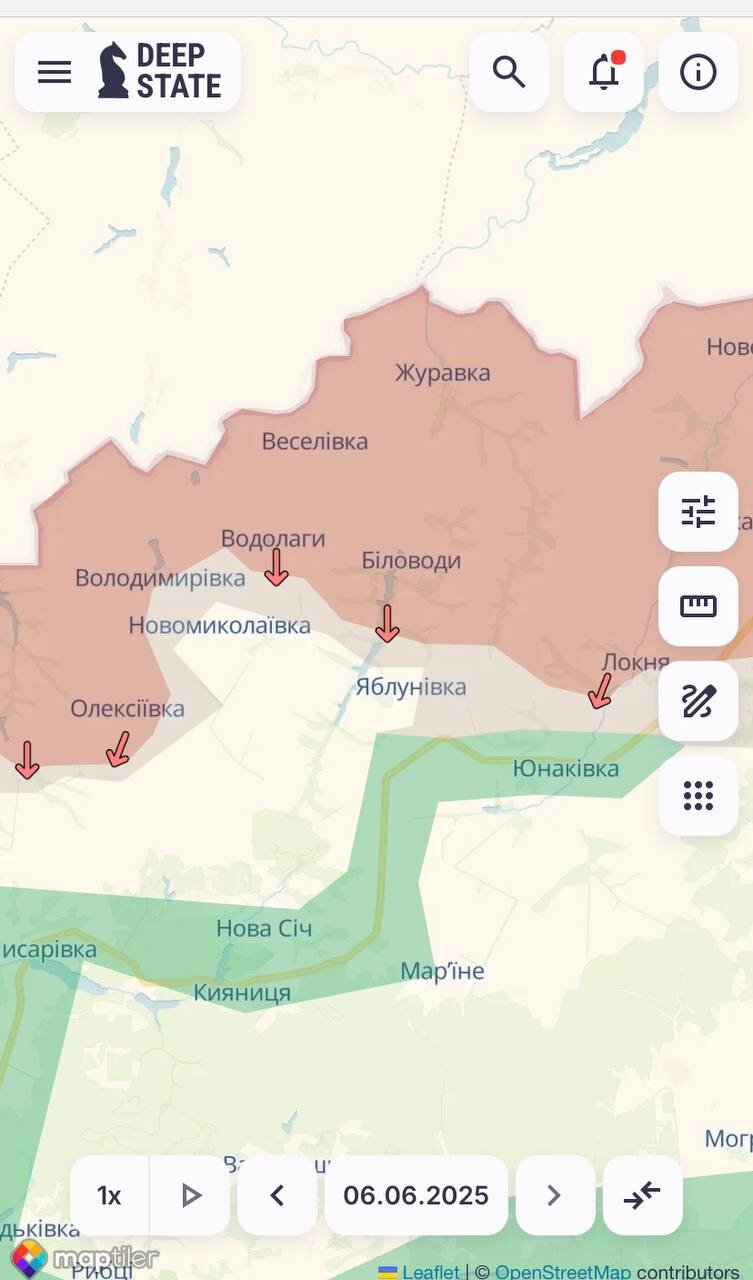 ворог просунувся на Сумщині