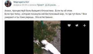 Пара из Харькова сняла на видео, как их бультерьер убивает котенка, и выложила ролик в соцсети: открыто уголовное производство, подозреваемым грозит до 3 лет тюрьмы. ФОТОрепортаж