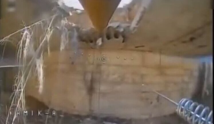 Ukrainian kamikaze drone searches under slabs, finds camouflaged position of occupiers and destroys it. VIDEO