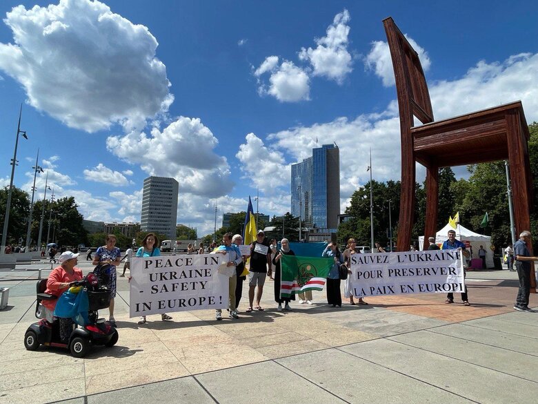 Протест против визита Матвиенко и делегации РФ в Швейцарию