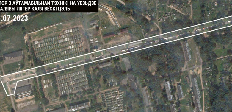 У Білорусі виявили 2-кілометрову колону вагнерівців, – супутникові знімки 01