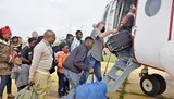 Украинские миротворцы эвакуируют население в районе извержения вулканов в Конго. ФОТОрепортаж