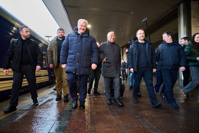 фон дер Ляйен и Кошта в Киеве