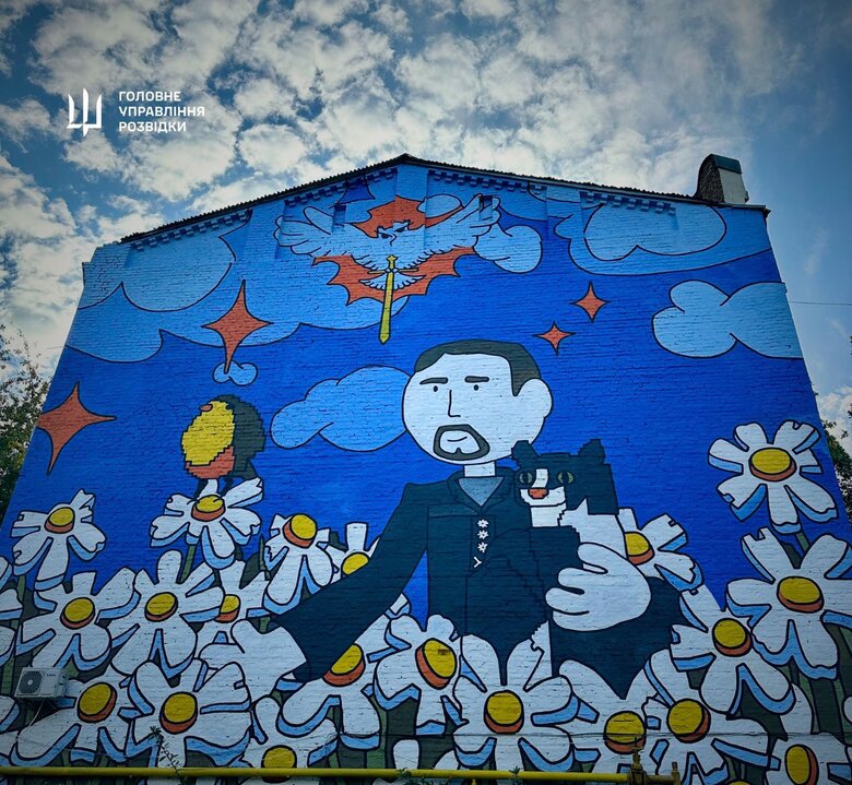 У Києві з’явився мурал, на якому зображений очільник ГУР Кирило Буданов