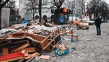 Уночі на Андріївському узвозі знесли МАФи із сувенірами. ФОТОрепортаж