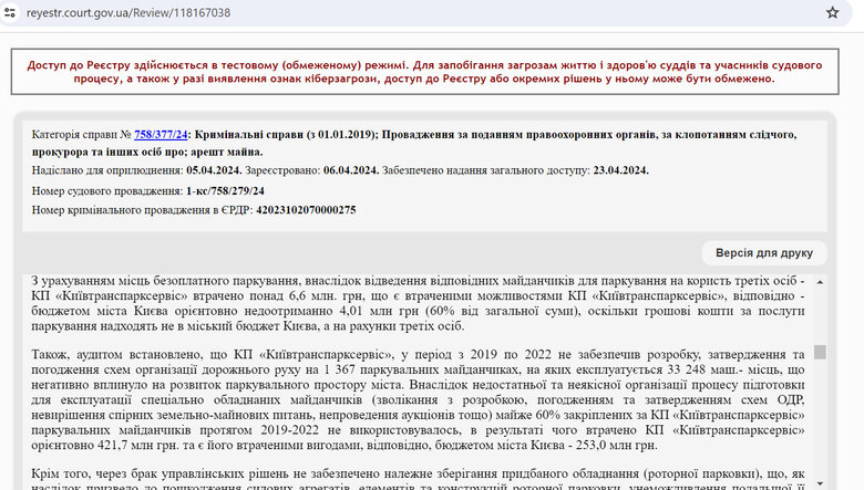 аудит,київтранспарксервіс