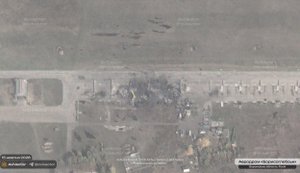 Russian Su-34s hit and destroyed: satellite image of Borisoglebsk airfield. PHOTO