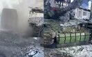 drone attacks russian army tank near tokmak