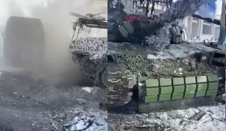 Окупант фільмує з-за рогу атаку та влучання українського дрона у російський танк: "Г#ндон сука! П#дары #баные! Тварь, бл#дь!". ВIДЕО