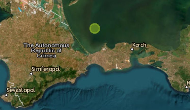 Землетрясение магнитудой 4,8 зафиксировали возле оккупированного Крыма. КАРТА