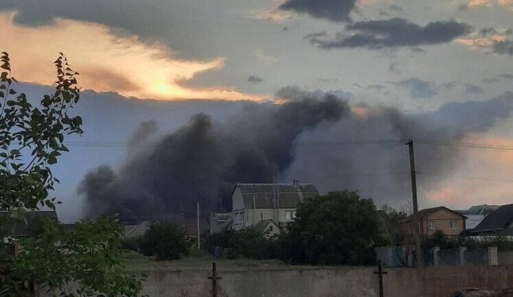 In evening of August 20, Ukrainian Armed Forces attacked airfield in occupied Chornobaivka. PHOTOS