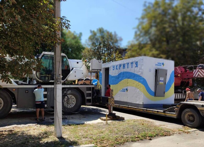 Mobile concrete shelters were installed in Beryslav and Chervony Mayak in the Kherson region 02