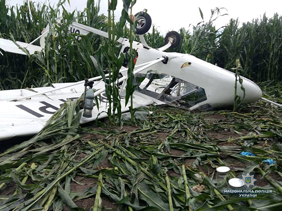 Одноместный самолет разбился на Сумщине, пилот погиб, - Нацполиция 01