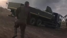 атака на базу автотехніки окупантів