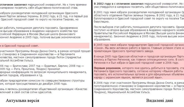 Вероятный кандидат на пост главы Минздрава от БПП Гончаренко "почистил биографию" от участия в ПР: "Жизнь идет, все меняется". ДОКУМЕНТ