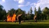 Отряд УПА разбил "энкаведистов". Историческая реконструкция. ВИДЕО.