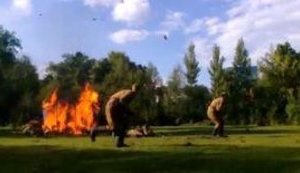 Отряд УПА разбил "энкаведистов". Историческая реконструкция. ВИДЕО.