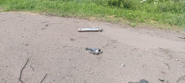 Missile debris in Poltava region