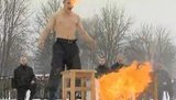 Белорусский спецназ отмечает Масленицу: горящими кирпичами об голову. ВИДЕО