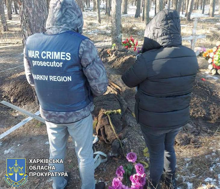 В Харьковской области эксгумировали тело гражданского, которого во время оккупации расстреляли рашисты 01