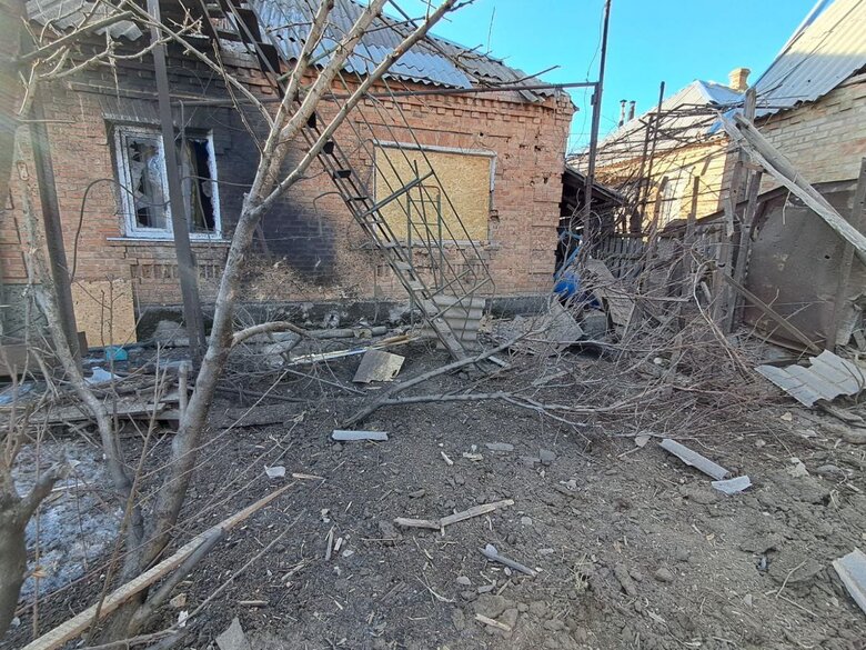Shelling of Nikopol district on 18 February