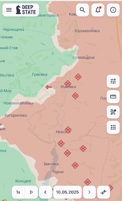 мапа просування ворога