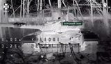 Drone attacks Russian tank