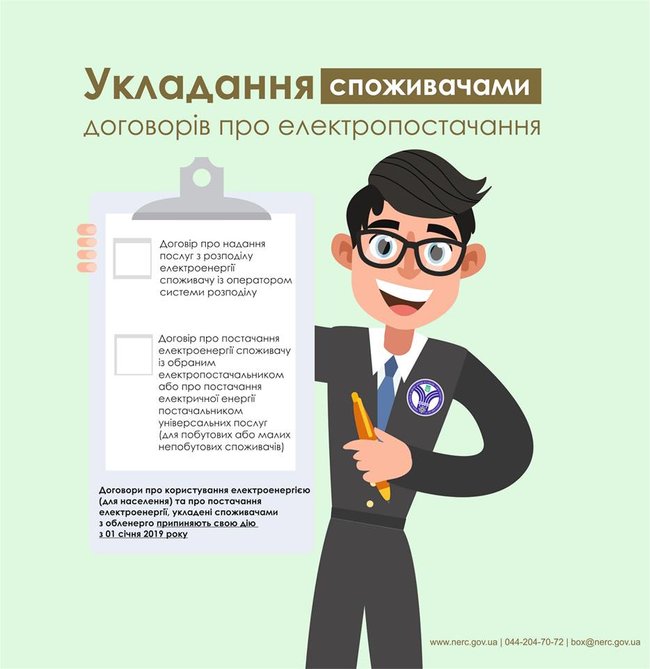 С Нового года украинцы будут подписывать два договора на электроэнергию, – НКРЭКУ 01