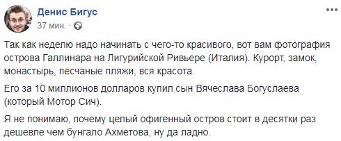 Сын главы Мотор Січ Богуслаева купил остров с замком в Италии за $10 млн, - журналист Бигус 02