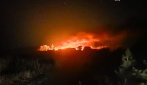 Последствия вражеской атаки на Виннитчину: пожар ликвидировали за ночь. ФОТОрепортаж