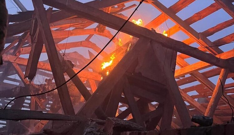 Consequences of Shahed attack on Khmelnytskyi: hotel, house, and funeral service shop were damaged. PHOTOS