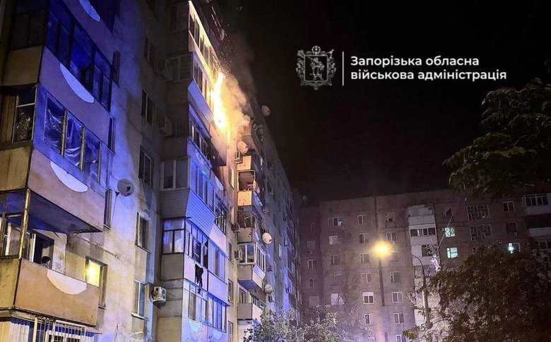 Удар по житловому будинку в Запоріжжі