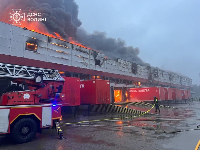 Rescue workers extinguished major fires following shelling in Volyn