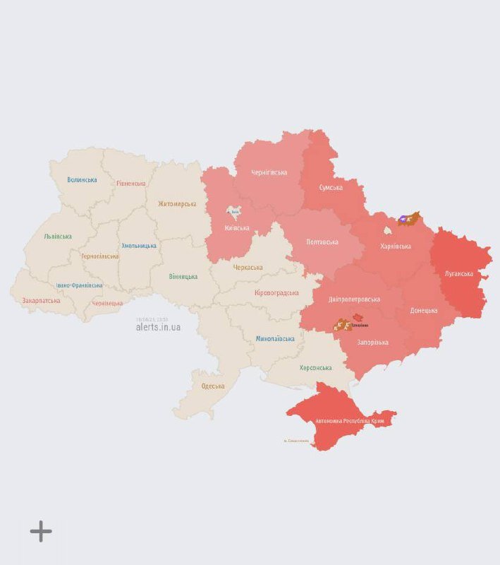 карта повітряних тривог