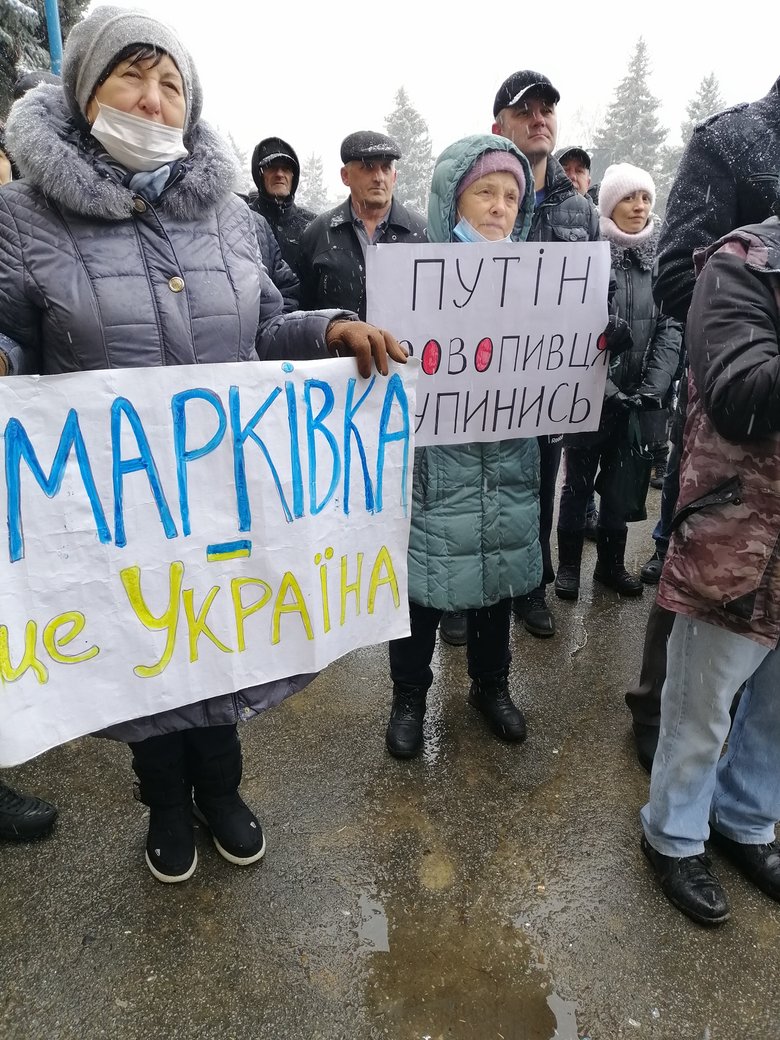 У захоплених окупантами Марківці та Білокуракиному на Луганщині відбулися проукраїнські мітінги 03