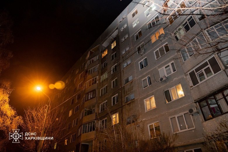 6 ударів по Харкову: дрони влучили в багатоповерхівку